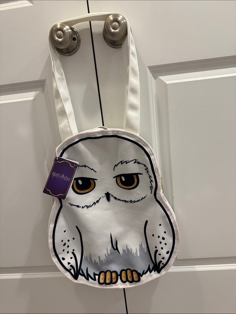 Loungefly Hedwig White and Gold Harry Potter Owl Tote Bag